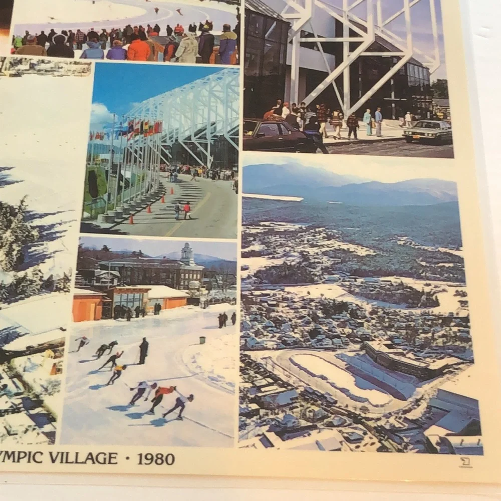 Lake Placid Olympics 1980 Placemat Vintage USA Lake Placid Olympics Souvenir